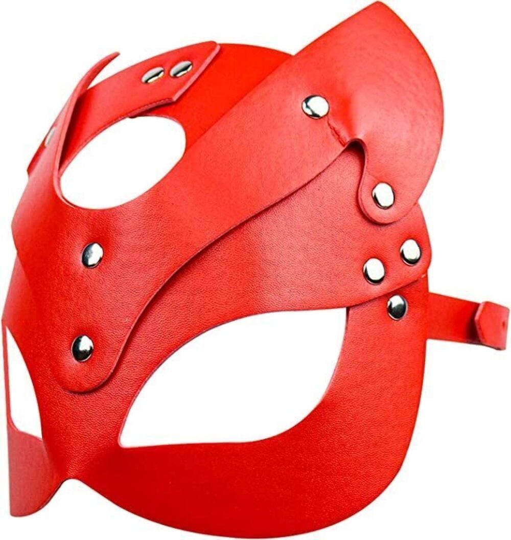 8793 Masquerade Leather Cat Mask Costume Animal Half Face Mask Cosplay